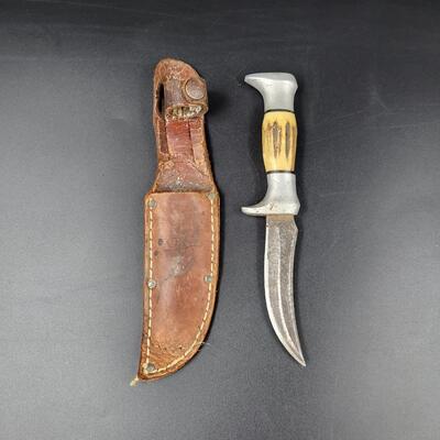 EDGEBRAND SOLINGEN 050 GERMAN STAG HANDLE KNIFE W/ SHETH