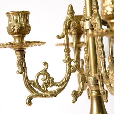 Antique Style Olympus Solid Brass Italian Garniture Set