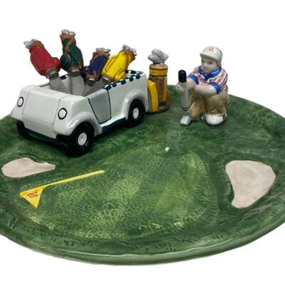 World Bazaars Golf Chip Dip Party Plate Platter