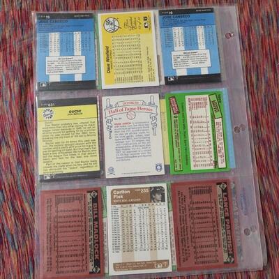 BASEBALL CARDS IN SLEEVE LOT #7