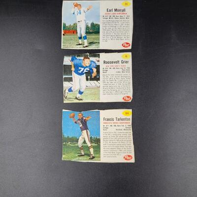 1962 POST CEREAL CUT OUT FOOTBALL CARD 3 PC