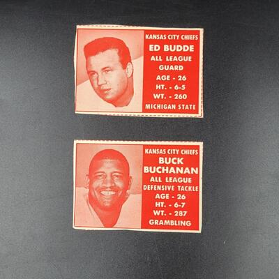 VINTAGE CHIEF FOOTBALL CUT OUT CARDS