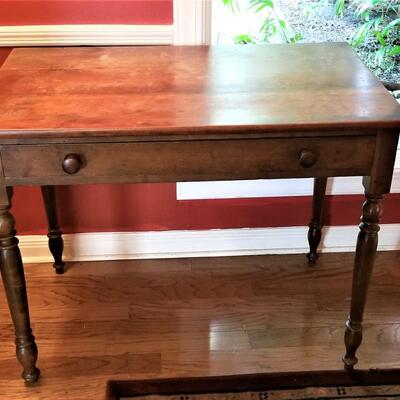 Lot #27  Antique Pine Table with Drawer