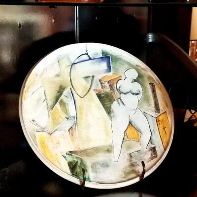 Mid-Century Art - Ceramics Pottery and Glass - Cubist Plate