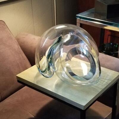 John Bingham glass headless cat