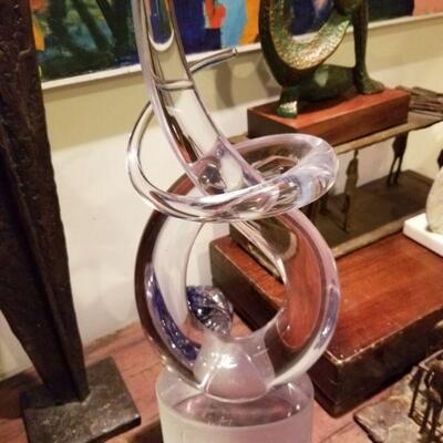 Murano Mid-Century Signed Art Glass Sculpture