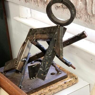 Amazing brutalist steel sculpture