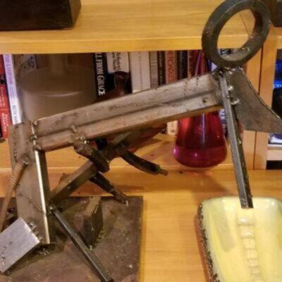 Amazing brutalist steel sculpture