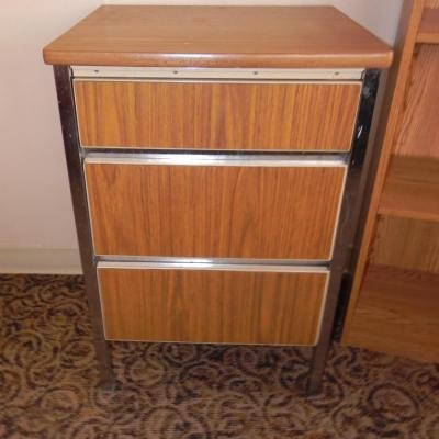 LOT 62N BOOKSHELF AND METAL FILE CABINET