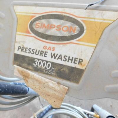 Simpson Gas Powered 3000 PSI Pressure Washer with Wand