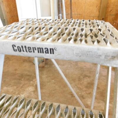 Cotterman Steel Shop or Warehouse 4-Step Rolling Ladder