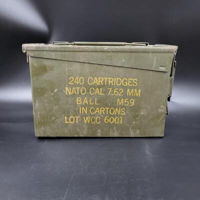 MILITARY 7.62MM M59 METAL AMMO CASE