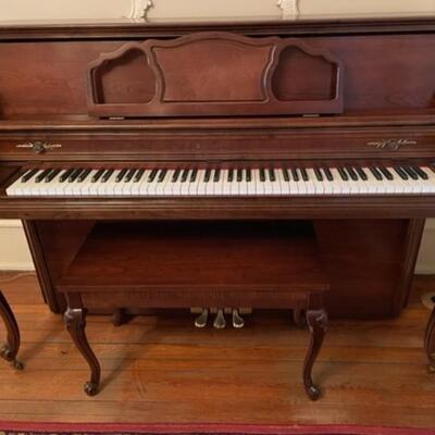Kimball Upright Piano and Bench 88 Keys Three Pedal - jb11264