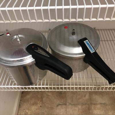 2 Mirro Pressure Cookers & West Bend Vintage Cook Skillet (PR-KM)