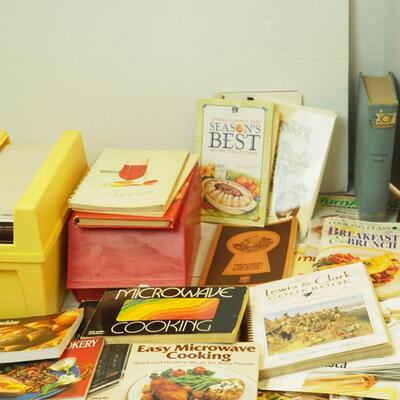 Lot 145 Vintage cookbooks, recipe card sets