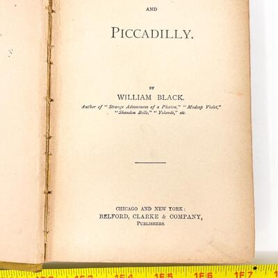 1800S â€œGREEN PASTURES AND PICCADILLYâ€ BY WILLIAM BLACK HARDBACK BOOK