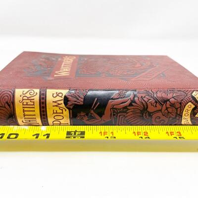 ANTIQUE â€œWHITTIERâ€™S POEMSâ€ HARDBACK BOOK