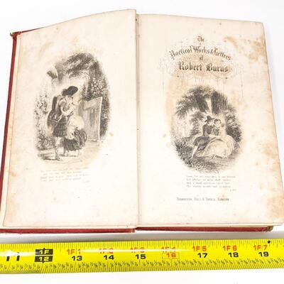ANTIQUE â€œTHE POETICAL WORKS AND LETTERS OF ROBERT BURNSâ€ HARDBACK BOOKS - WITH EXTRA GOODIES!