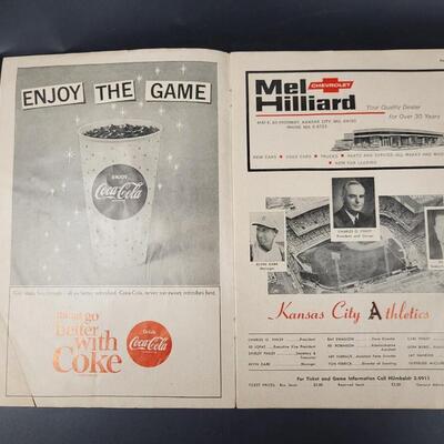 1966 KANSAS CITY ATHLETICS OFFICAL SCORE BOOK