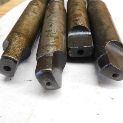 Set of 4 #5 Morse Tapered End Industrial Large Diameter Bits Various Sizes over 1