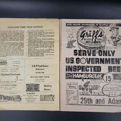 VINTAGE TOPEKA HIGHLAND PARK & TOPEKA HIGH SPORT PROGRAM