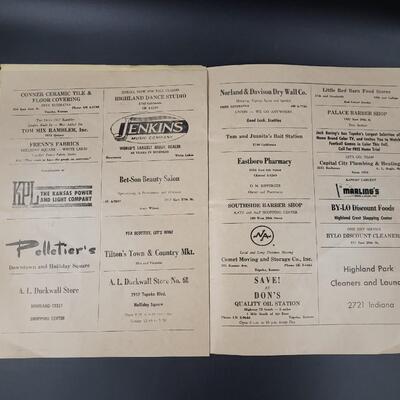VINTAGE TOPEKA HIGHLAND PARK & TOPEKA HIGH SPORT PROGRAM