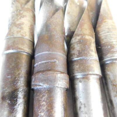 Set of 4 #4 Morse Tapered End Industrial Large Diameter Bits Various Sizes over 1