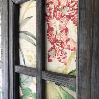 Brown Wicker Loveseat & Matching Wall Art (P-KM)