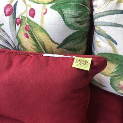 Brown Wicker Loveseat & Matching Wall Art (P-KM)