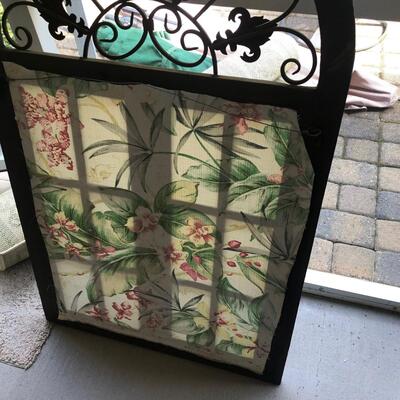 Brown Wicker Loveseat & Matching Wall Art (P-KM)