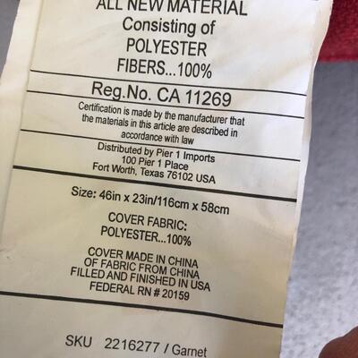 Red Bench Cushion, Chair Cushions & More (P-KM)