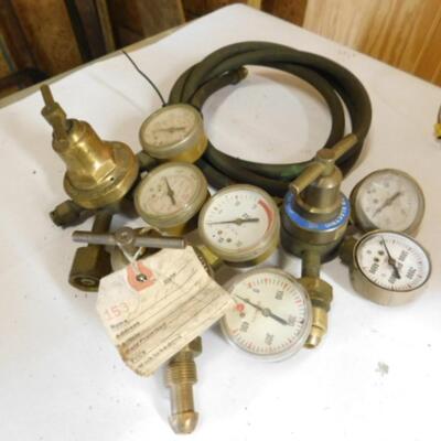 Three Sets of Gauges for Gas Cutting Torch Miller and Victor Equipment