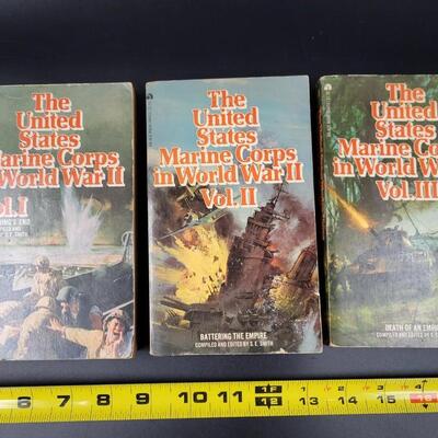 USA MARINE CORP IN WW2 VOL 1 - 3 PAPERBACK BY SE. SMITH