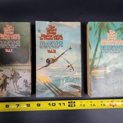 USA MARINE CORP IN WW2 VOL 1 - 3 PAPERBACK BY SE. SMITH