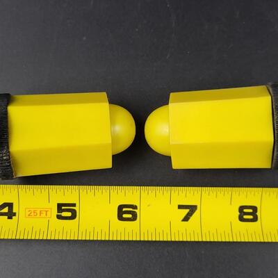 VINTAGE YELLOW PLASTIC SALT & PEPPER SHAKERS