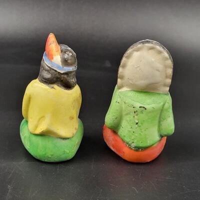 VINTAGE NATIVE AMERICAN SALT & PEPPER SHAKERS