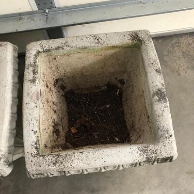 Trio of Cement Garden Planters (G-JF)