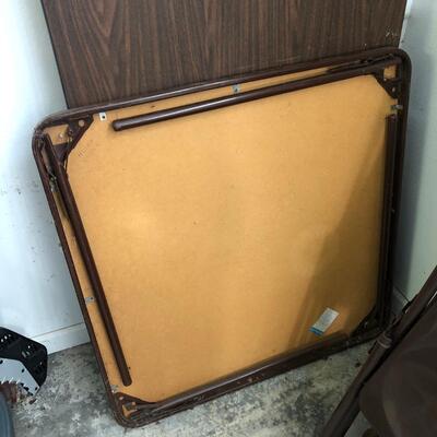 3 Folding Tables & 4 Metal Folding Chairs (G-JF)