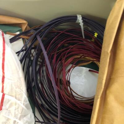 Large Assortment of Basket Making Supplies with Binder of Basket Instructions (G-JF)