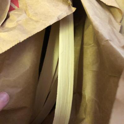 Large Assortment of Basket Making Supplies with Binder of Basket Instructions (G-JF)