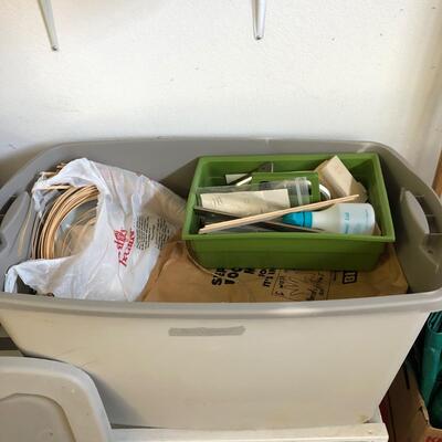 Large Assortment of Basket Making Supplies with Binder of Basket Instructions (G-JF)