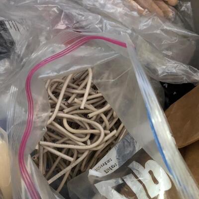 Large Assortment of Basket Making Supplies with Binder of Basket Instructions (G-JF)