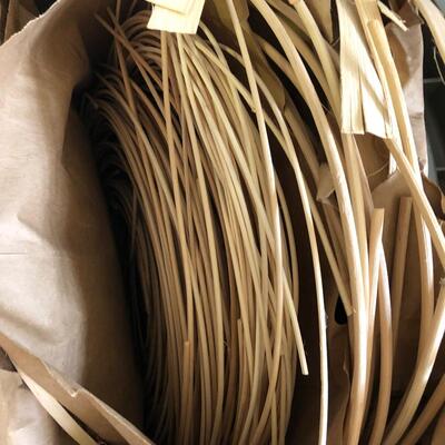 Large Assortment of Basket Making Supplies with Binder of Basket Instructions (G-JF)