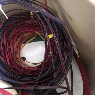 Large Assortment of Basket Making Supplies with Binder of Basket Instructions (G-JF)