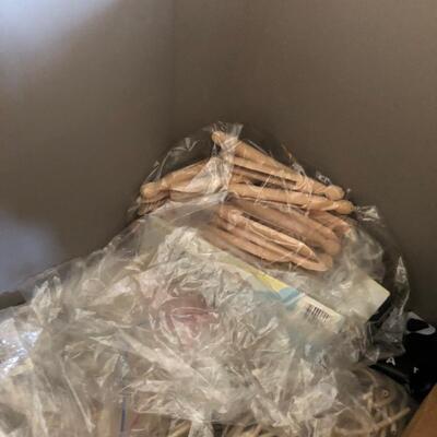 Large Assortment of Basket Making Supplies with Binder of Basket Instructions (G-JF)