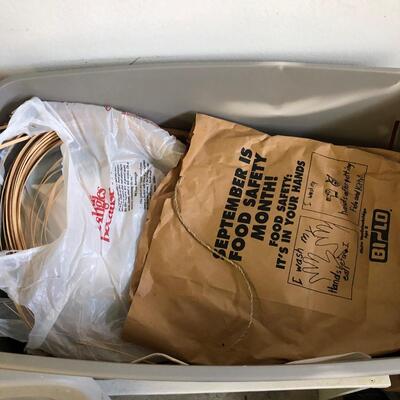 Large Assortment of Basket Making Supplies with Binder of Basket Instructions (G-JF)