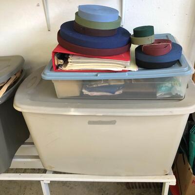 Large Assortment of Basket Making Supplies with Binder of Basket Instructions (G-JF)