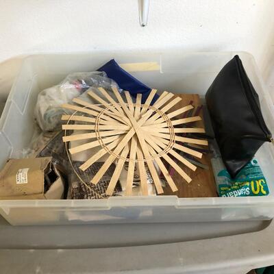 Large Assortment of Basket Making Supplies with Binder of Basket Instructions (G-JF)