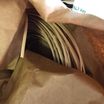 Large Assortment of Basket Making Supplies with Binder of Basket Instructions (G-JF)