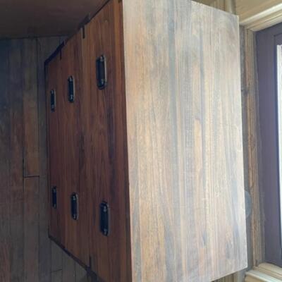 Three Door Chest Of Drawers With Oil Rubbed Brass Hardware - jb11290